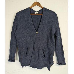 Wool Cashmere Blend Sweater Navy Blue Felted for Crafters DIY Womens Medium